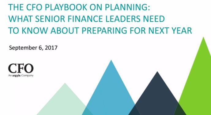 CFO playbook on planning