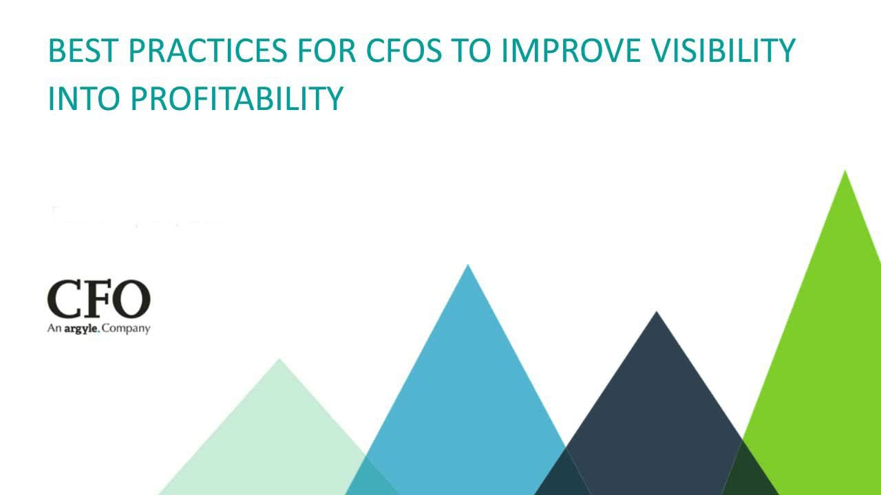 Improve Visibility into Profitability